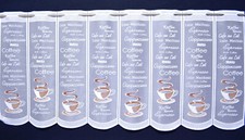  Kaffee Küchengardine Scheibengardine 8 Breiten Bistrogardine 59 cm hoch Neu