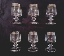 6 Gläser Murano Medici Platin