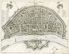 Köln Gesamtansicht Original Kupferstich Merian 1638