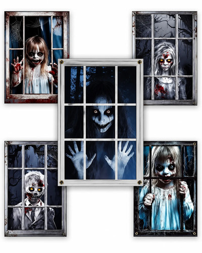Halloween fensterdeko 80x120cm - halloween,