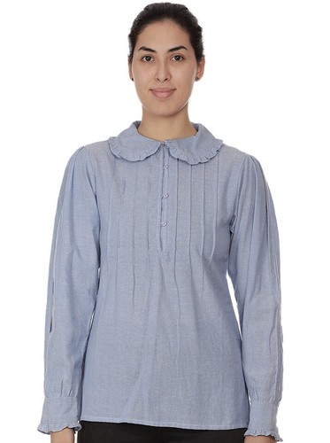Chambray bluse mit - chambray-bluse,