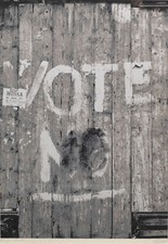 Gerd Winner handsigniert "Vote no"-Graffiti Farbserigraphie/Velin
