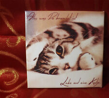 Dekofliese Wandbild Fliesenbild Bildfliese Katzenmotiv Katze Spruch (030DP)