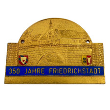 PLAKETTE 350 Jahre Friedrichstadt 1971 Autoplakette Medaille Orden