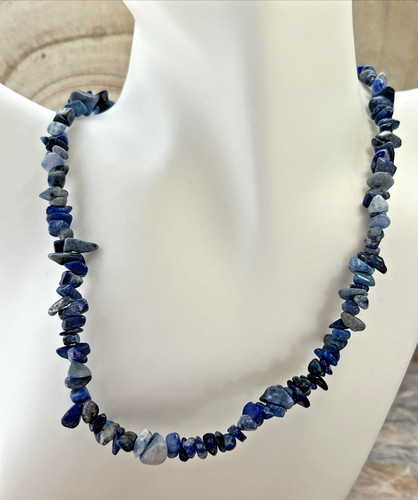 Blaue lapislazuli kette - blaue,
