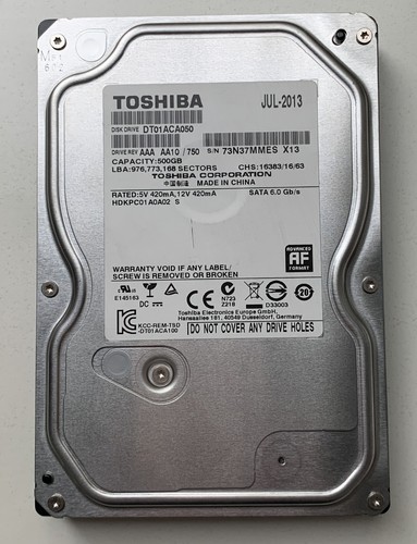 Toshiba 500gb sata iii - toshiba, 3,5"