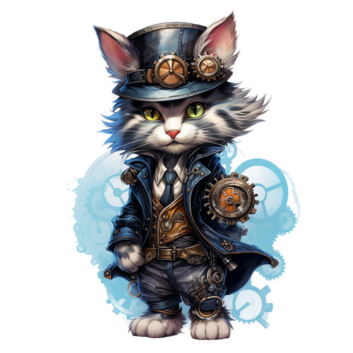 Wandbild katzenbabys steampunk - wandbild,