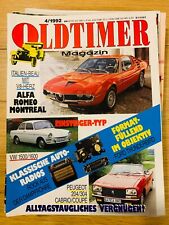 Oldtimer Magazin 04/92 Alfa Romeo Montreal,VW 1500/1600,Peugeot 204/304 Cabrio/C