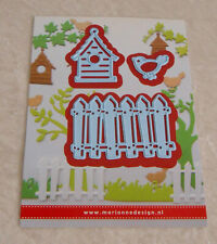 CrafTables Marianne Design Stanzschablone LR0205 "Zaun, Vogel" wenig benutzt