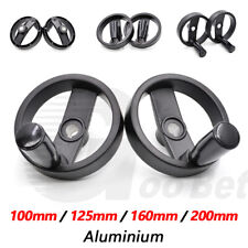 100 - 200mm Alu Handkurbel Drehkurbel Stellrad Handrad Maschinenkurbel Wellennut