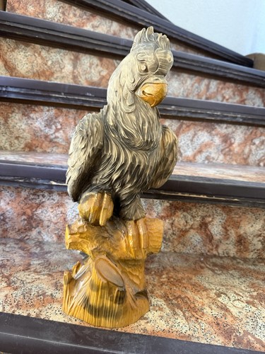 Große holzfigur papagei - große,