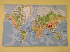 Leinwand Weltkarte 120x80cm