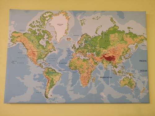 Leinwand weltkarte 120x80cm - weltkarte,