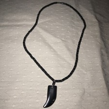 Hämatit Blutstein Kette Glieder ca.40cm, Gewindeverschluss,Anhänger,Tigerzahn