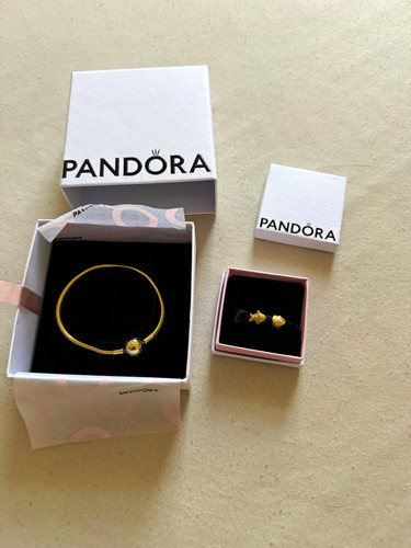 Pandora armband gold - rund, mit