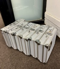 Münzsammler Aufbewahrungskoffer für Münzrähmchen Aluminium 6x Koffer inklusive