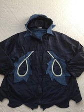 Toff Togs ausgefallene leicht glänzende dunkelblaue Jacke vintage Gr. 140