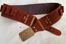 Vintage Underberg Flaschen Patronen Gürtel schwere Schnalle Wildleder ? Party