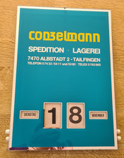 Rollkalender Ewiger Kalender Dauerkalender verspiegelt Conzelmann Albstadt