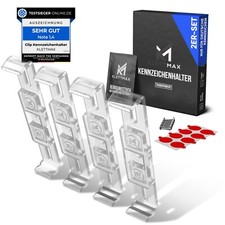 KLETTMAX® - rahmenlose universal Kennzeichenhalter Nummernschildhalter für KFZ´s