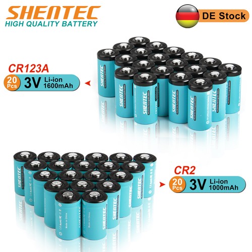20x cr123a 1600mah cr2 1000mah - cr123a,