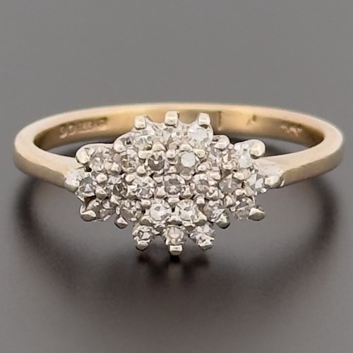 Cluster diamantring kt - cluster-diamantring, 9