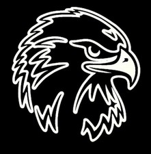 Auto Fahrzeug PKW Aufkleber Emblem Styling Heckscheibe  Adler Weiß P86