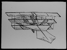 ANTIKES magisches Laternendia EROBERUNG DES LUFTDAMPFTREIBERS UM 1910 FLUGZEUG