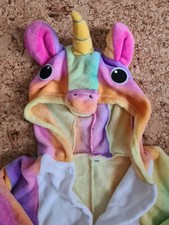 Einhorn Kostüm Plüsch Regenbogenfarben