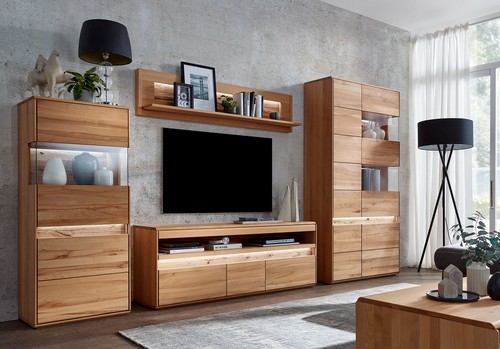 Wohnwand massivholz buche - wohnwand,