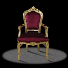 Barockstuhl Stuhl Rot Gold