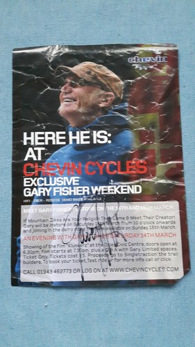 Gary fisher autogramm - fisher, und