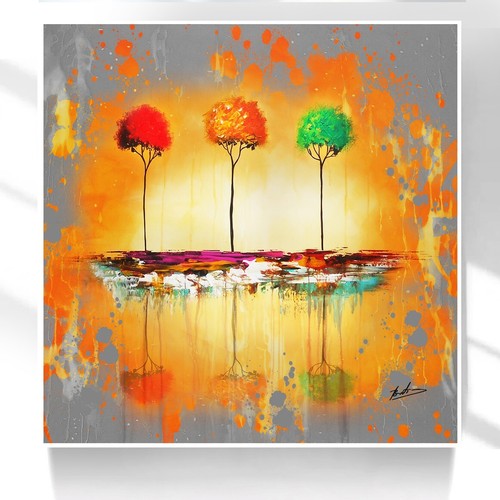Leinwand bild abstrakt - leinwand,