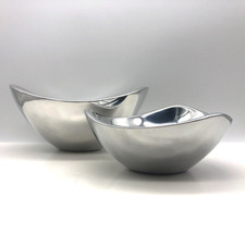 Vintage Nambe Servierschalen Set, 1x No.569 und 1x No.526 Butterfly Collection