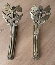 Jugendstil / Art Déco Gardinenhalter Messing Elefant Marke