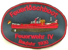 Abzeichen Feuerlöschboot Hamburg Wachwappen  Feuerwehr IV 1930 Museumsboot