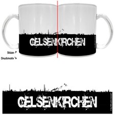 Tee-Glas mit rundum Motiv