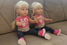 2 Puppen Baby Annabell und Baby Born Sister Mit Zubehör