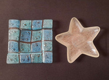 Glasschalen Tischdeko, kleiner Konvolut Geschirr farbige Glasschälchen, 2-teilig