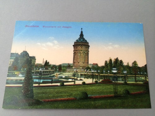 Mannheim wasserturm mit - ak,