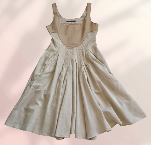Ausgestelltes kleid baumwolle - ausgestelltes,