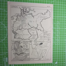 Original vintage sketch - map, of