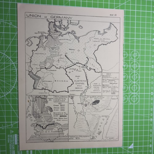 Original vintage sketch map - original,