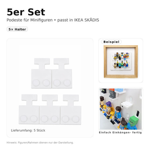 Halterung passend für - 5x, lego