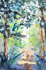 Abstrakter Wald Ölmalerei