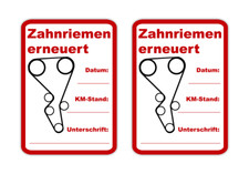 2x Aufkleber Zahnriemen Wechsel gewechselt Service Kundendienst Wartung Auto KFZ
