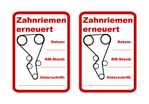 Aufkleber zahnriemen - 2x,