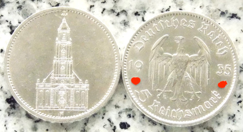 Silbermünze reichsmark 1935 - silbermünze,
