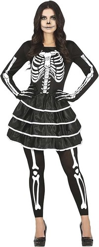 Skelett lady kostüm - skelett,