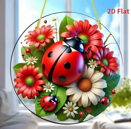 Fensterbild marienkäfer - fensterbild,